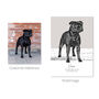 Custom Pet Portrait Minimal Graphic Style, thumbnail 3 of 5