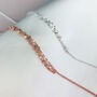 Sterling Silver Layered Chain Anklet, thumbnail 5 of 6