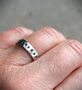 Hand Stamped Sterling Silver Flat Ring, thumbnail 1 of 2