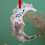 Bohemian Moon Hanging Christmas Decoration, thumbnail 1 of 6