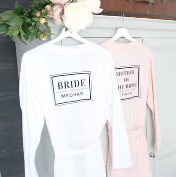 'Bride' Personalised Wedding Robe, 3 of 4