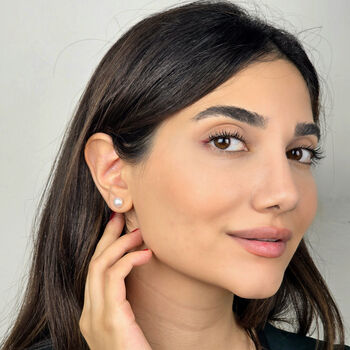Handpicked Freshwater Silver Pearl Stud Earrings, 2 of 4