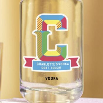 Personalised Bold Letter Gin Or Vodka, 2 of 5