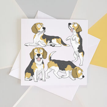 Beagle Illustration Card, 2 of 4