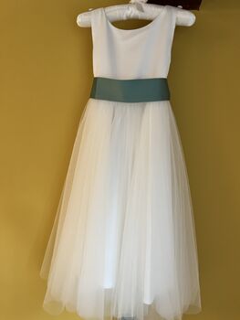 Satin And Tulle Flower Girl Dress Child 30+ Colours, 5 of 7