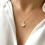 Personalised Sterling Silver September Aster Birth Flower Necklace, thumbnail 2 of 8