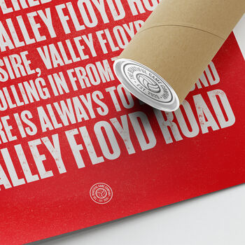 Charlton Athletic 'Valley Floyd' Football Song Print, 3 of 3