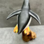 Handmade Wooden Cliff Diving Penguin Sculpture Ornament, thumbnail 6 of 11
