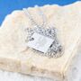 Silver Square Necklace Pendant Engravable, thumbnail 8 of 12