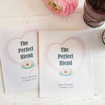 10 ‘The Perfect Blend’ Personalised Tea Packet Favours, 4 of 4