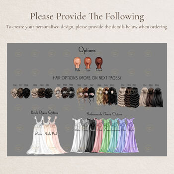 Personalised Pink Brush Bridesmaid Proposal Illustration Plaque, 2 of 4