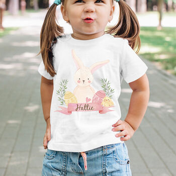 Easter Bunny And Chick Children's T Shirt Or Baby Grow, 3 of 5