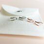 Sterling Silver Crystal Spiral Hoop Earrings, thumbnail 4 of 5