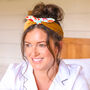 Floral Mustard Headband And Scrunchie Set, thumbnail 3 of 5