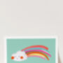 Neon Rainbow Cloud Children's Art Print, thumbnail 1 of 4