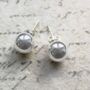 Large Classic Ball Gold Plated Silver Stud Earrings, thumbnail 3 of 5