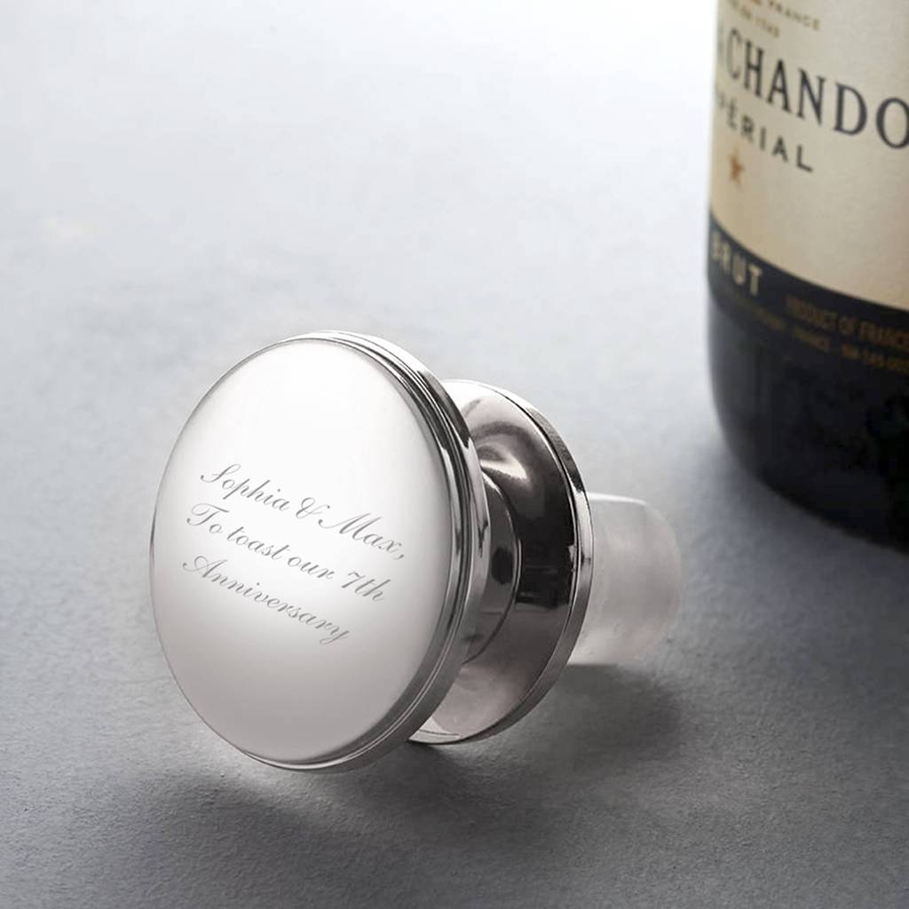 Personalised Silver Wine Bottle Stopper, 1 of 7
