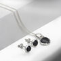 Round Black Onyx Jewellery Set, thumbnail 1 of 4