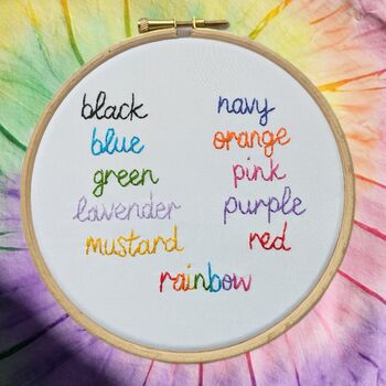 Personalised Hand Embroidered Unisex T Shirt, 12 of 12