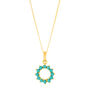 Halo Radiance Turquoise Gold Necklace, thumbnail 2 of 5