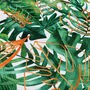 Tropical Leaves Cushion Cover Green And Orange, thumbnail 2 of 7