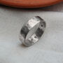 Men's Personalised Constellation Silver Eternity Text Ring, thumbnail 3 of 9