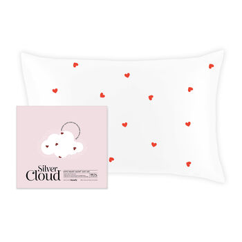 Silver Cloud Heart Print Satin Gift Set Silver Ions, 8 of 10