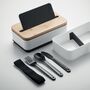 Two Tier Lunch Box With Bamboo Lid, thumbnail 1 of 8