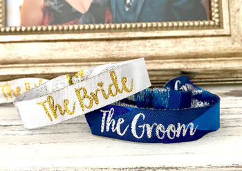 Bride And Groom Wedding Hen Stag Party Wristbands, 8 of 8