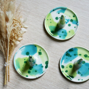 Blue/Green Ring Tree, Ring Stacker, Jewellery Dish, 3 of 3