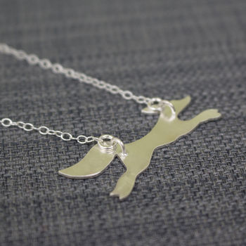 Sterling Silver Watercolour Baby Fox Necklace, 4 of 4