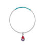 Sterling Silver Flower And Gemstone Stretch Bead Bracelet, thumbnail 7 of 12