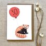 Personalised Red Panda Birthday Card, thumbnail 2 of 4