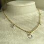 Pear Diamond Waterdall Five Dangle Necklace, thumbnail 2 of 5