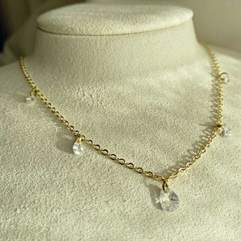 Pear Diamond Waterdall Five Dangle Necklace, 2 of 5