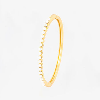 Shinju Gold Real Freshwater Pearl Bangle, 3 of 5