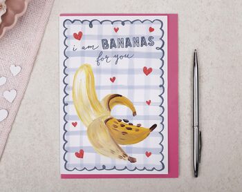 Cute Valentine Card With Banana Pun For Boyfriend Or Husband, 3 of 4