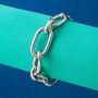 Thick Chunky Chain Bracelets In Gold And Silver Plate, thumbnail 3 of 8