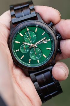 Gothenburg Personalised Wood And Stainless Steel Watch For Men, 6 of 8