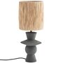 Madam Stoltz Iron Table Lamp With Natural Raffia Shade, thumbnail 5 of 5