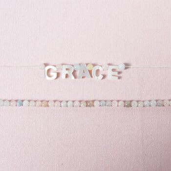 Personalised Mother Of Pearl Initial Necklace, 8 of 8
