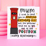 Mum Funny Postbox Birthday Card, thumbnail 1 of 2