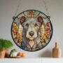 Scottish Deerhound Stained Glass Effect Suncatcher, thumbnail 4 of 5