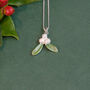 Mistletoe Christmas Pendant Necklace, thumbnail 1 of 6