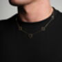 Clover Necklace Gold/Black, thumbnail 3 of 4