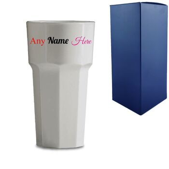 Personalised White Plastic Pint Glass, 2 of 4