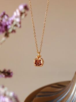 Red Pomegranate Pendant Necklace, 9 of 12