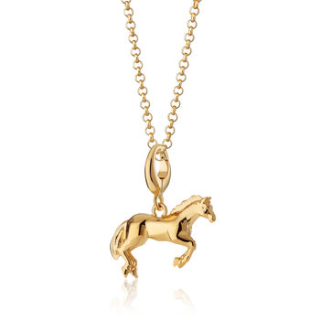 18ct Gold Horse Charm Necklace, 3 of 6
