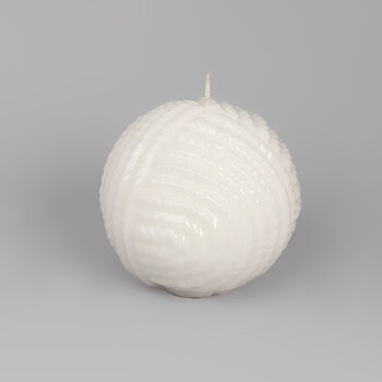 G Decor Wool Ball Detailed Lacquered Ball Candles, 4 of 5