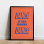 Retro Illustrated Dance If You Wana Dance, Oasis Masterplan, Nostalgic Colourful Foodie Stylised Home Décor, A5 A4 A3 A2 A1, thumbnail 1 of 7